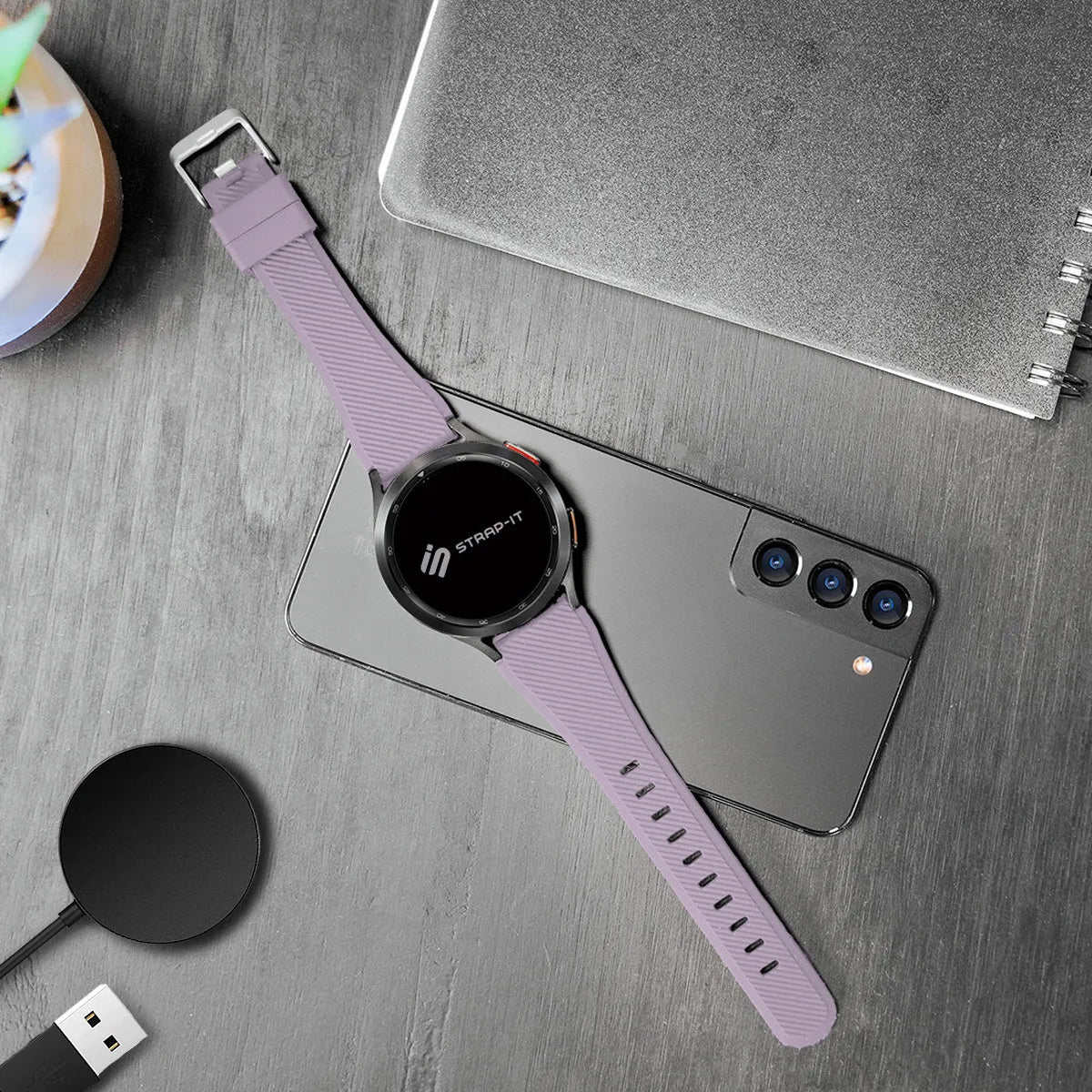 Oppo Watch X3 Twill Silicone Strap (Lilac)