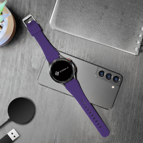 Coros Pace 4 Twill Silicone Strap (Purple)