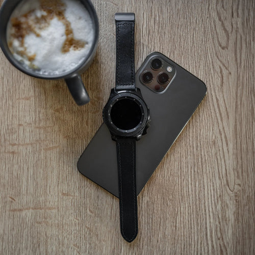 Amazfit Balance 2 Leather Strap with D-Buckle (Black)