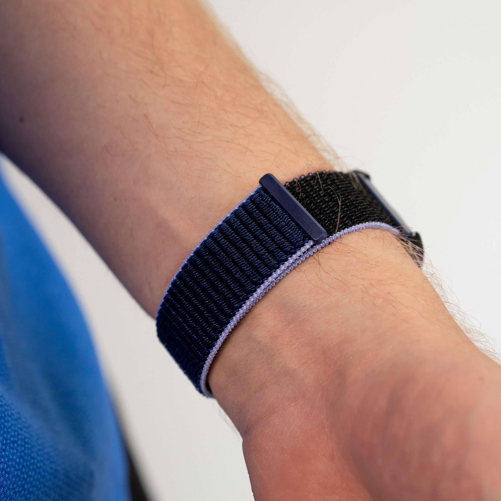 Garmin Forerunner 255 nylon bandje (blauw/zwart)