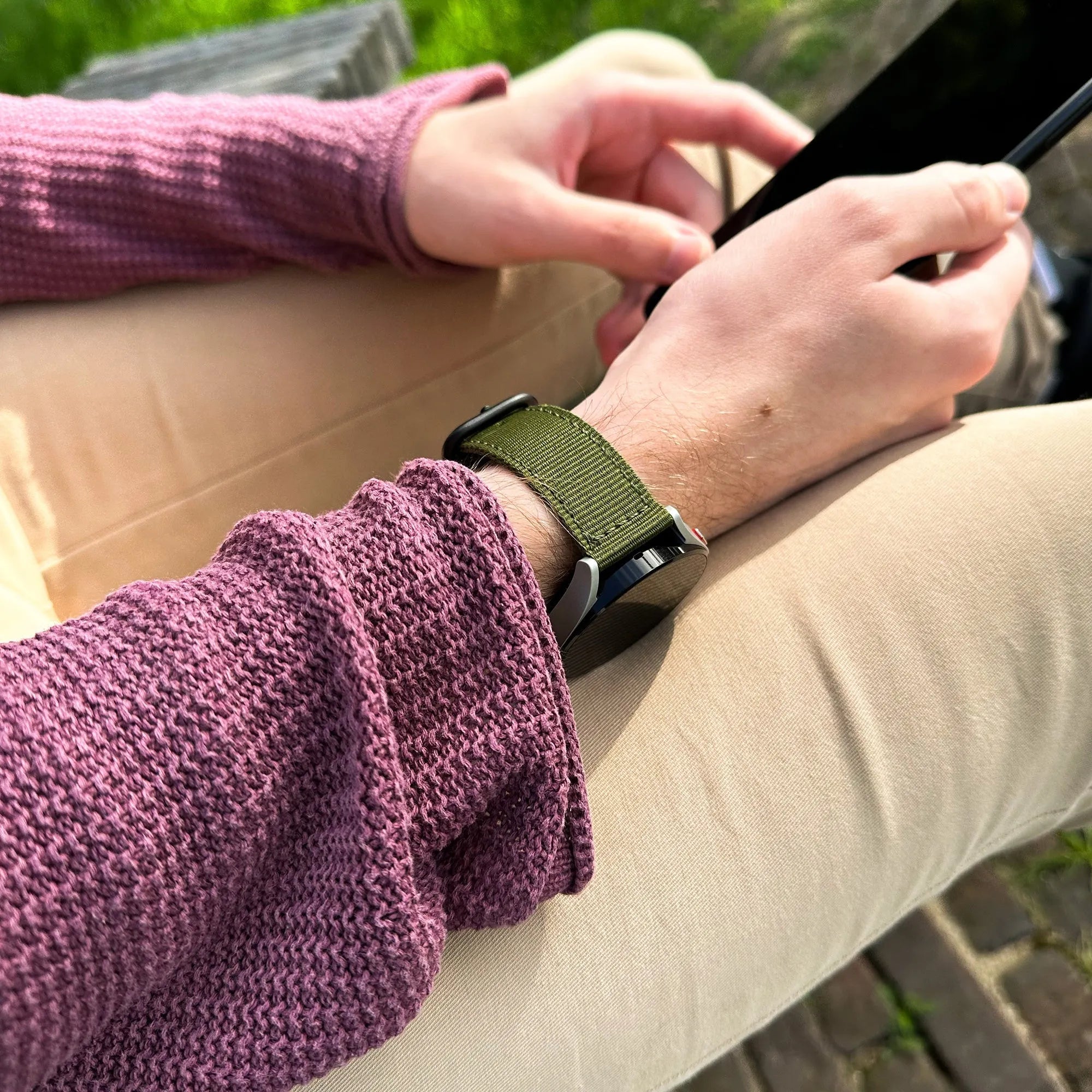 Amazfit GTR Mini nylon gesp band (groen)