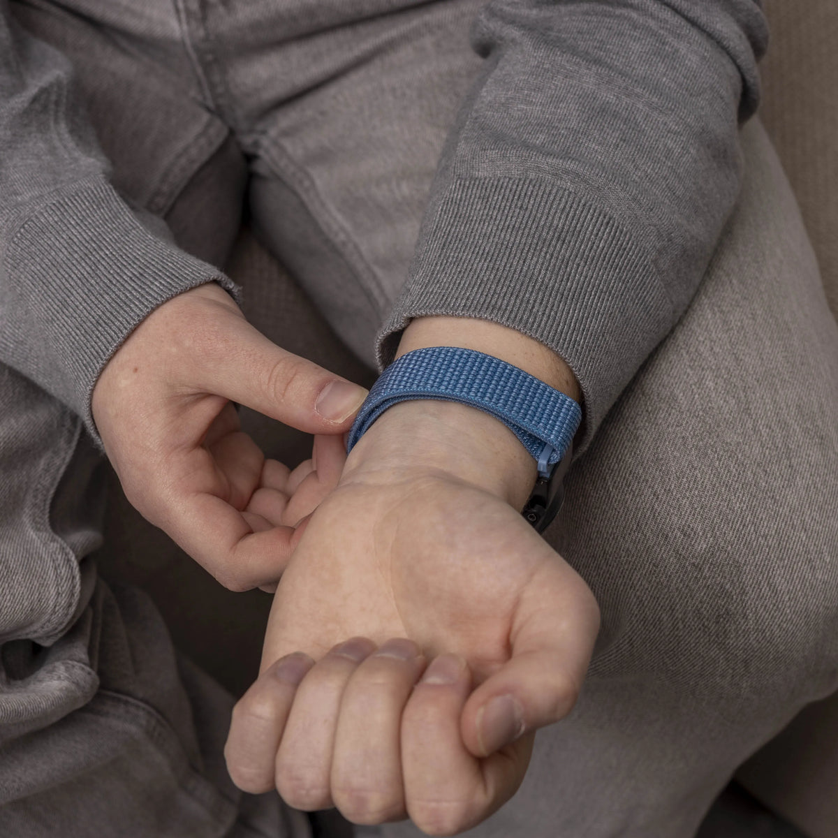 Nylon Strap, light blue, lifestyle photo