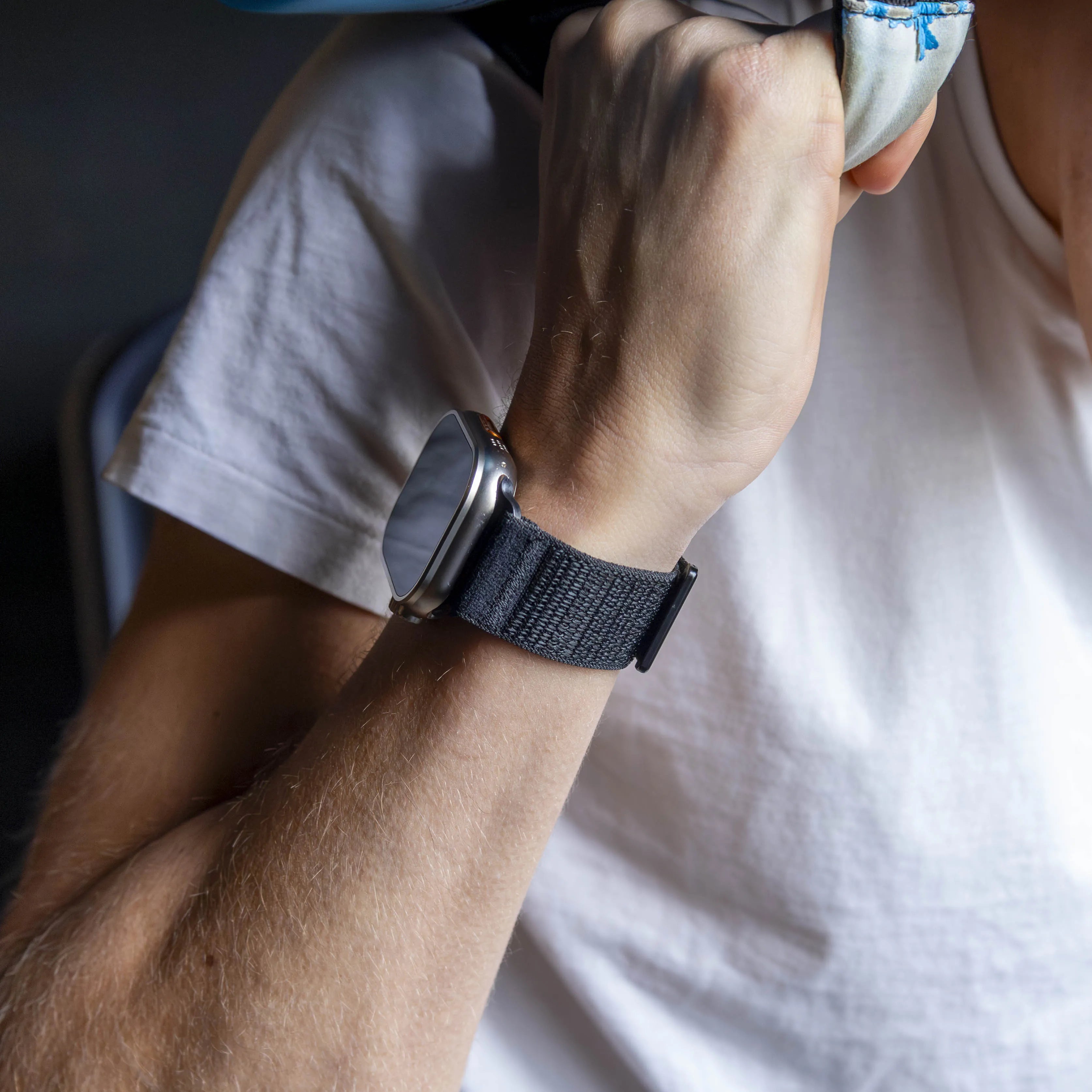 Apple Watch wave nylon band (zwart)