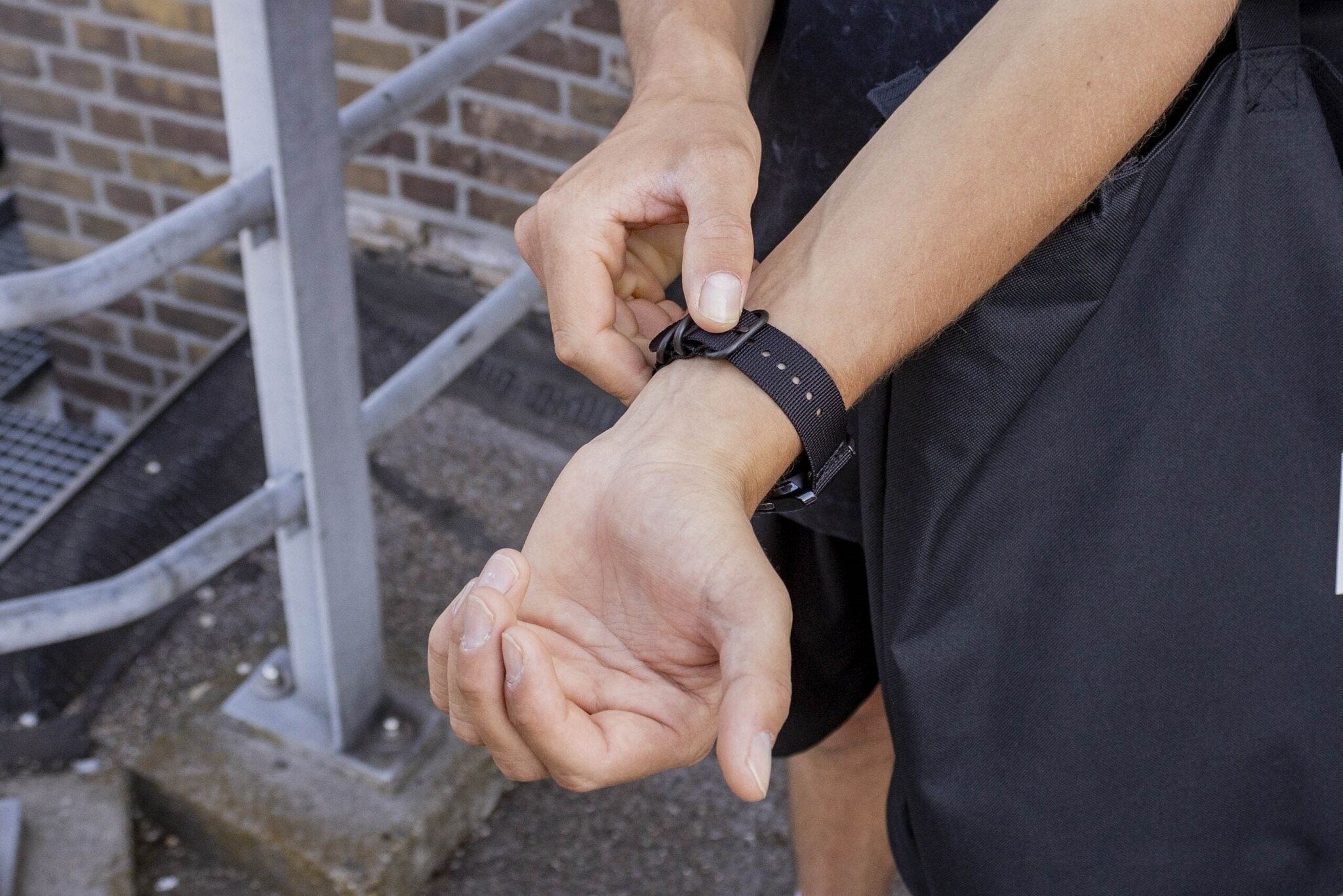 BALR Huawei Watch GT 3 Pro 46mm Nylon Strap with Buckle (Black)