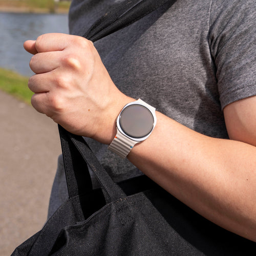  Samsung Galaxy Watch 8 - 44mm wave siliconen bandje (sterrenlicht)