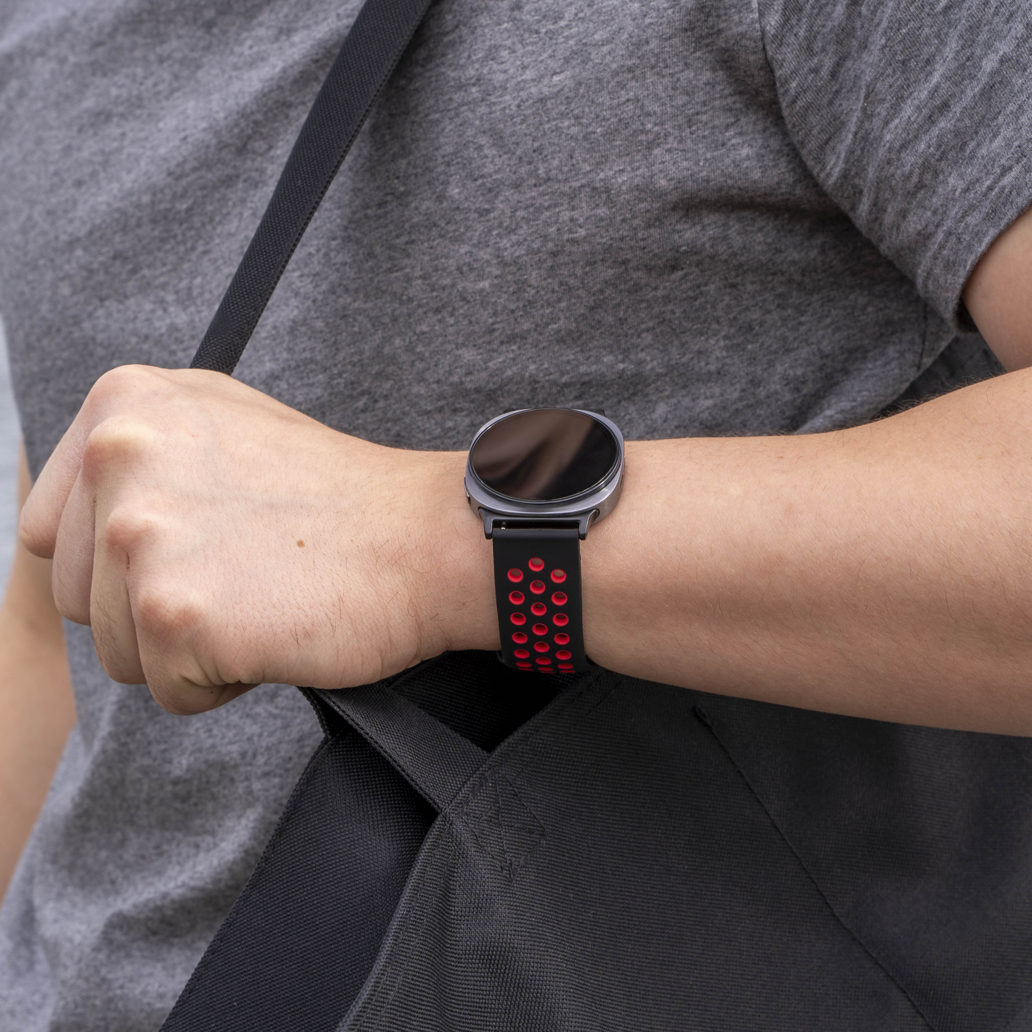 Samsung Galaxy Watch 9 - 40mm sport bandje (zwart/rood)