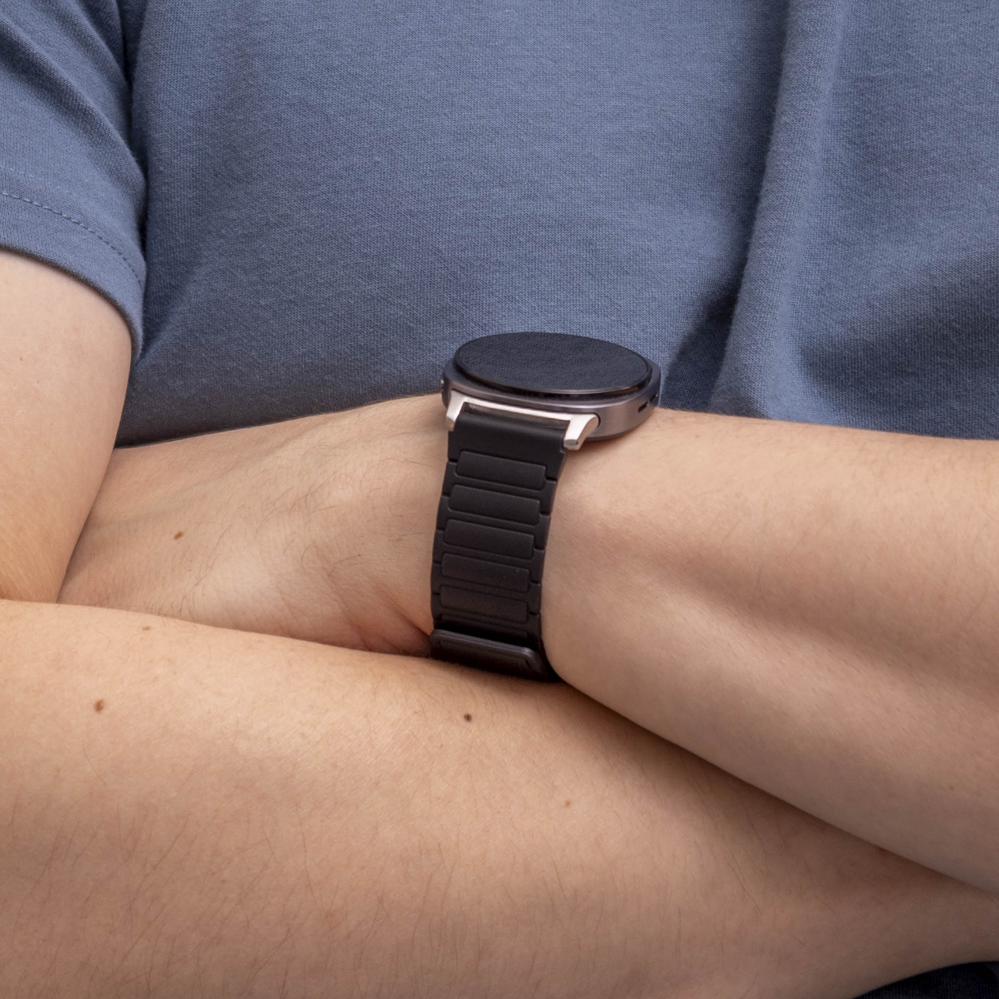 Samsung Galaxy Watch 8 - 40mm magnetisch siliconen bandje (zwart)