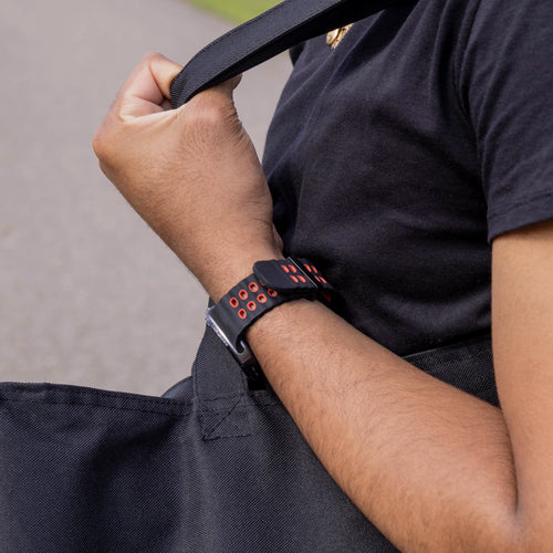 Samsung Galaxy Watch 8 Classic Ocean bandje (zwart/rood)