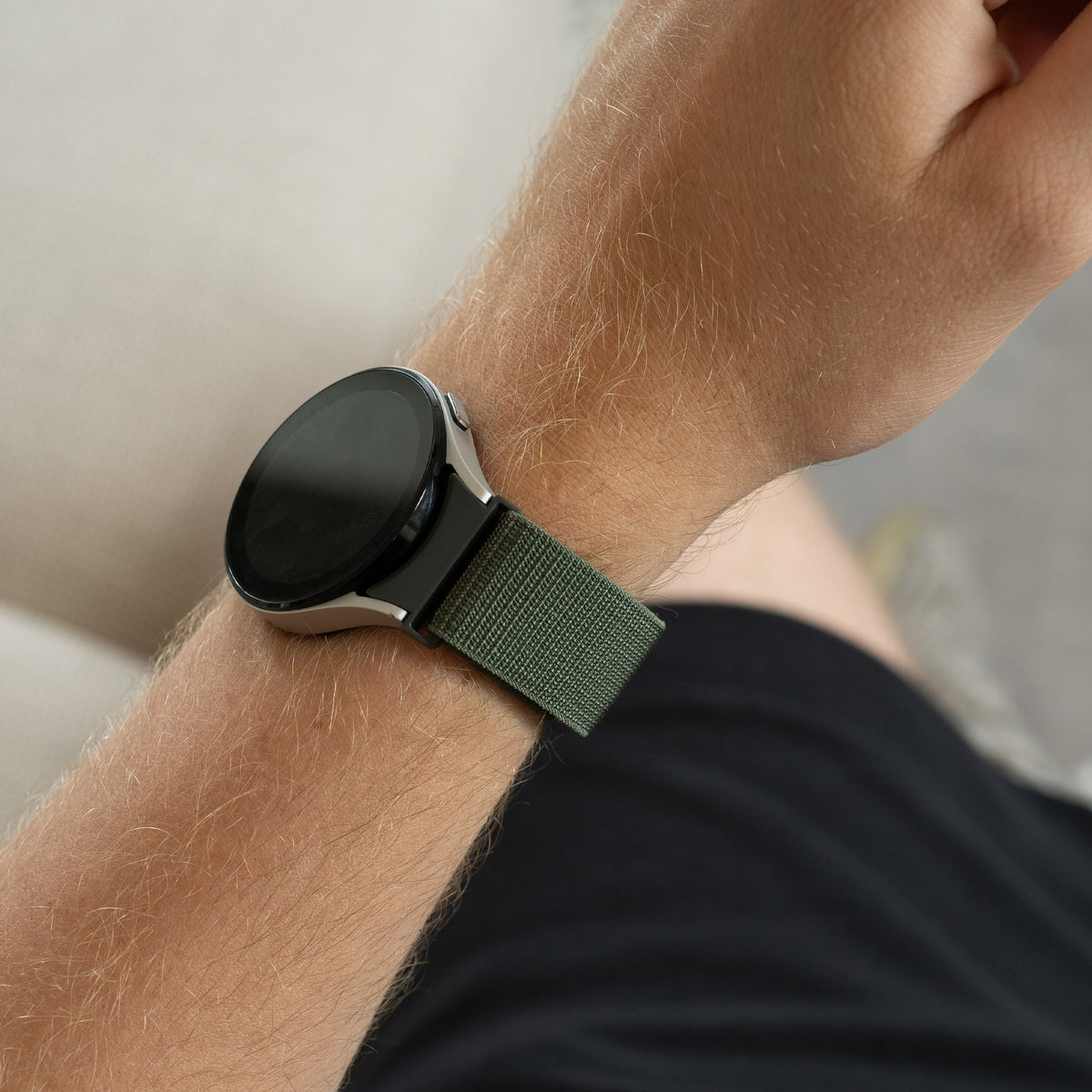 Alpine Nylon Strap, green, lifestyle photo