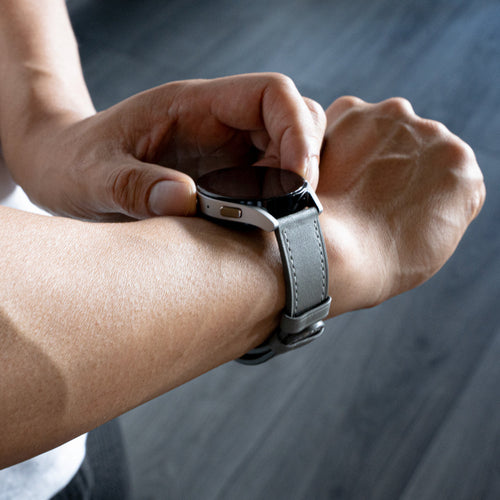 Withings Steel HR Sport Modern Leather Strap (Grey)
