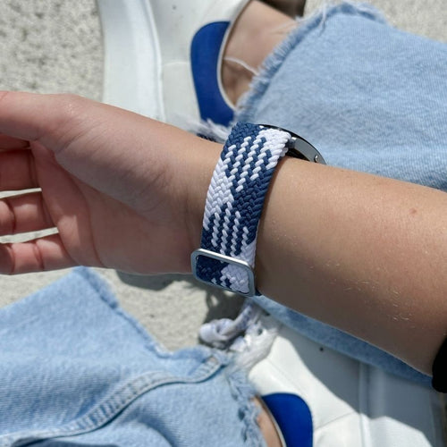 Redmi Watch 5 Active verstelbaar geweven bandje (blauw/wit)