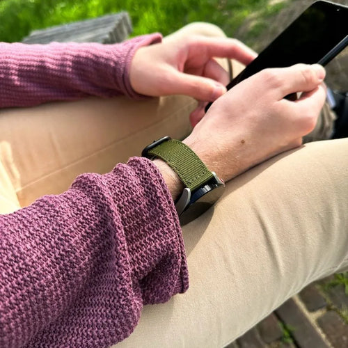 Honor Magic Watch 2 nylon gesp band (groen)