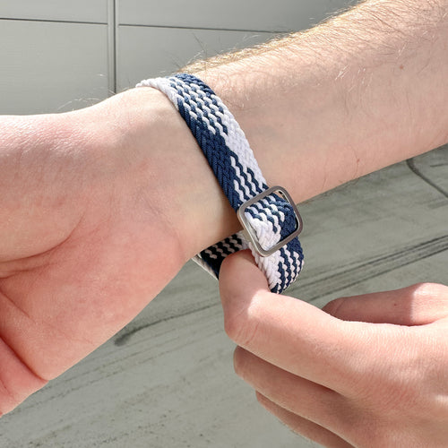 Nylon Adjustable Braided Strap, blue/white, lifestyle photo