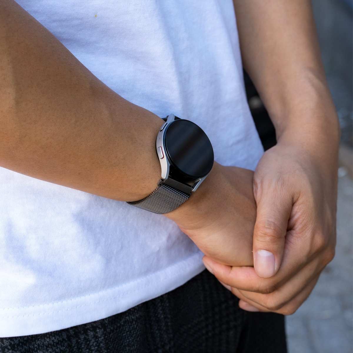 Samsung Gear Sport Milanees bandje (zwart)
