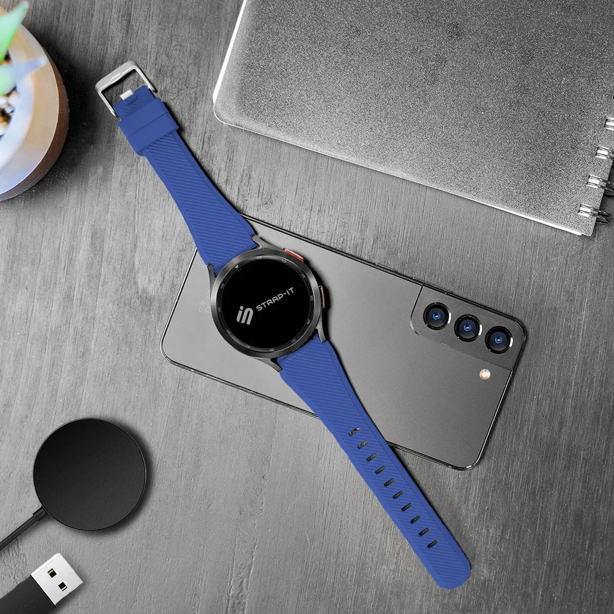 Gard Pro Health Smartwatch 2 twill siliconen bandje (blauw)