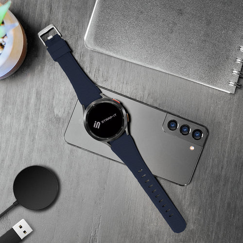 Amazfit Cheetah (Pro) twill siliconen bandje (donkerblauw)