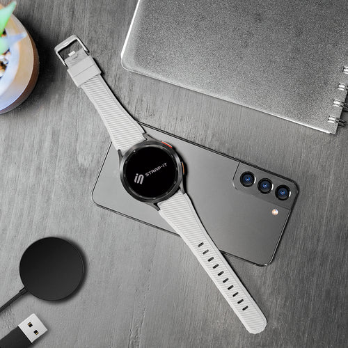 Amazfit Bip 5 twill siliconen bandje (wit)