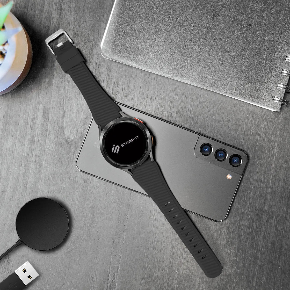 Amazfit GTR Mini Twill Silicone Strap (Black)