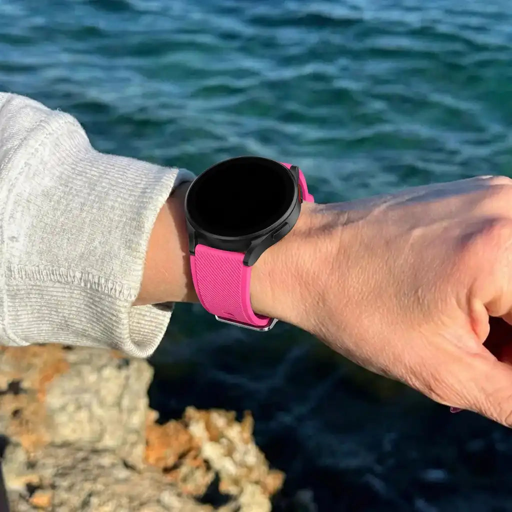 Amazfit Bip 3 (Pro) twill siliconen bandje (knalroze)