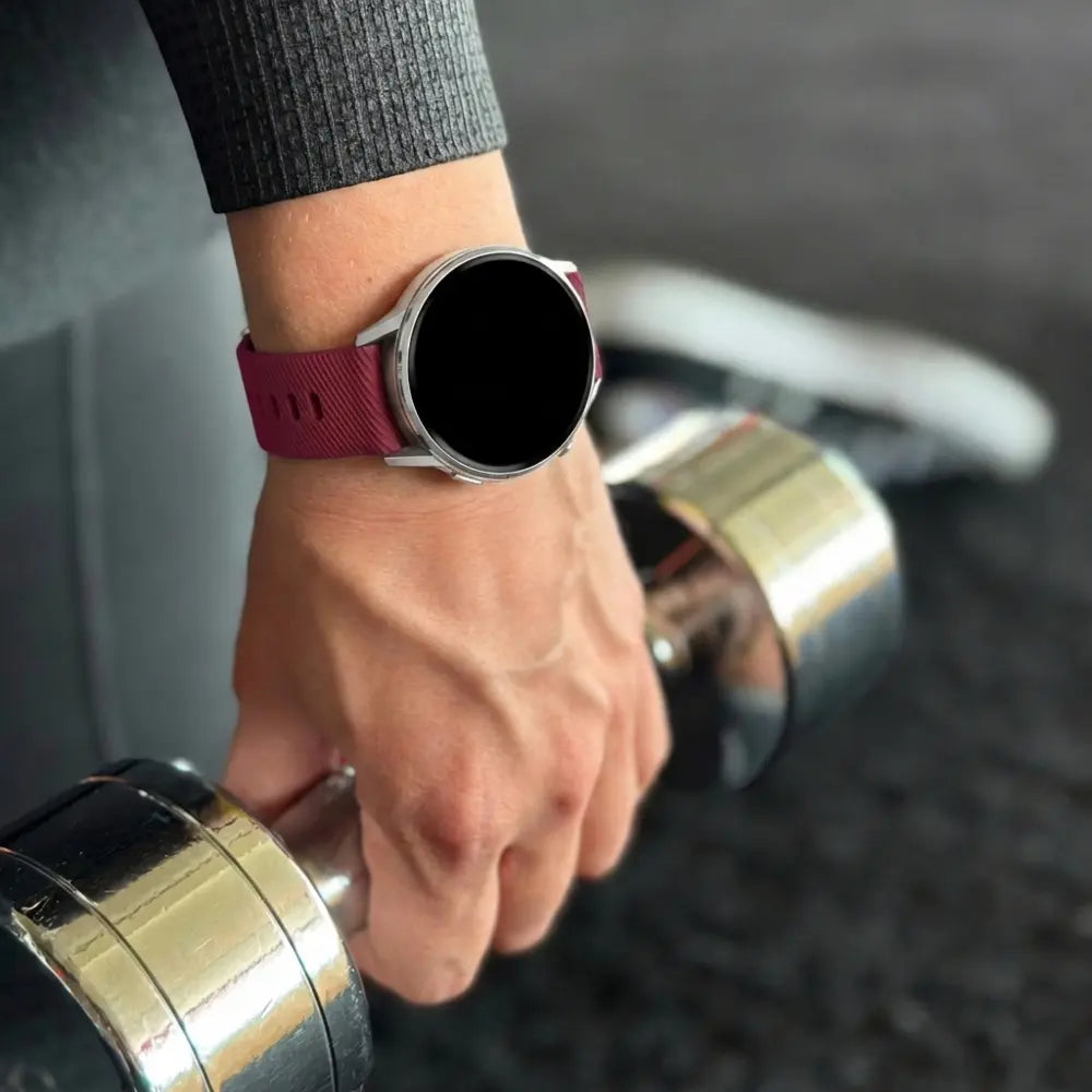 Bandz Garmin Forerunner 255s siliconen band 'Deluxe' (wijnrood)
