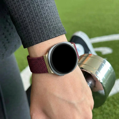 Bandz Samsung Galaxy Watch 8 - 44mm Magnetic Braided Strap (Wine Red)