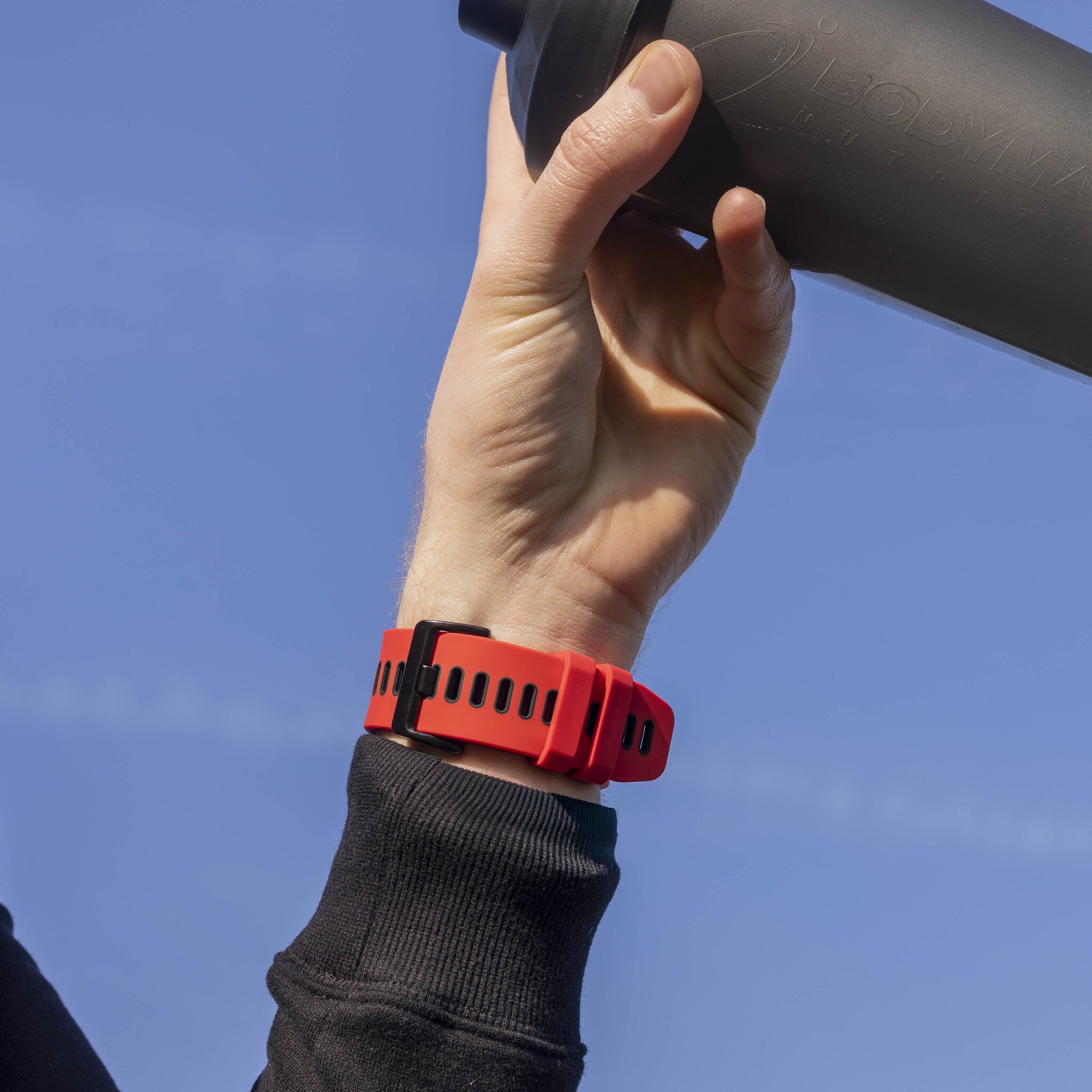 Garmin Fenix 8 Pro - 51mm sport gesp band (rood/zwart)