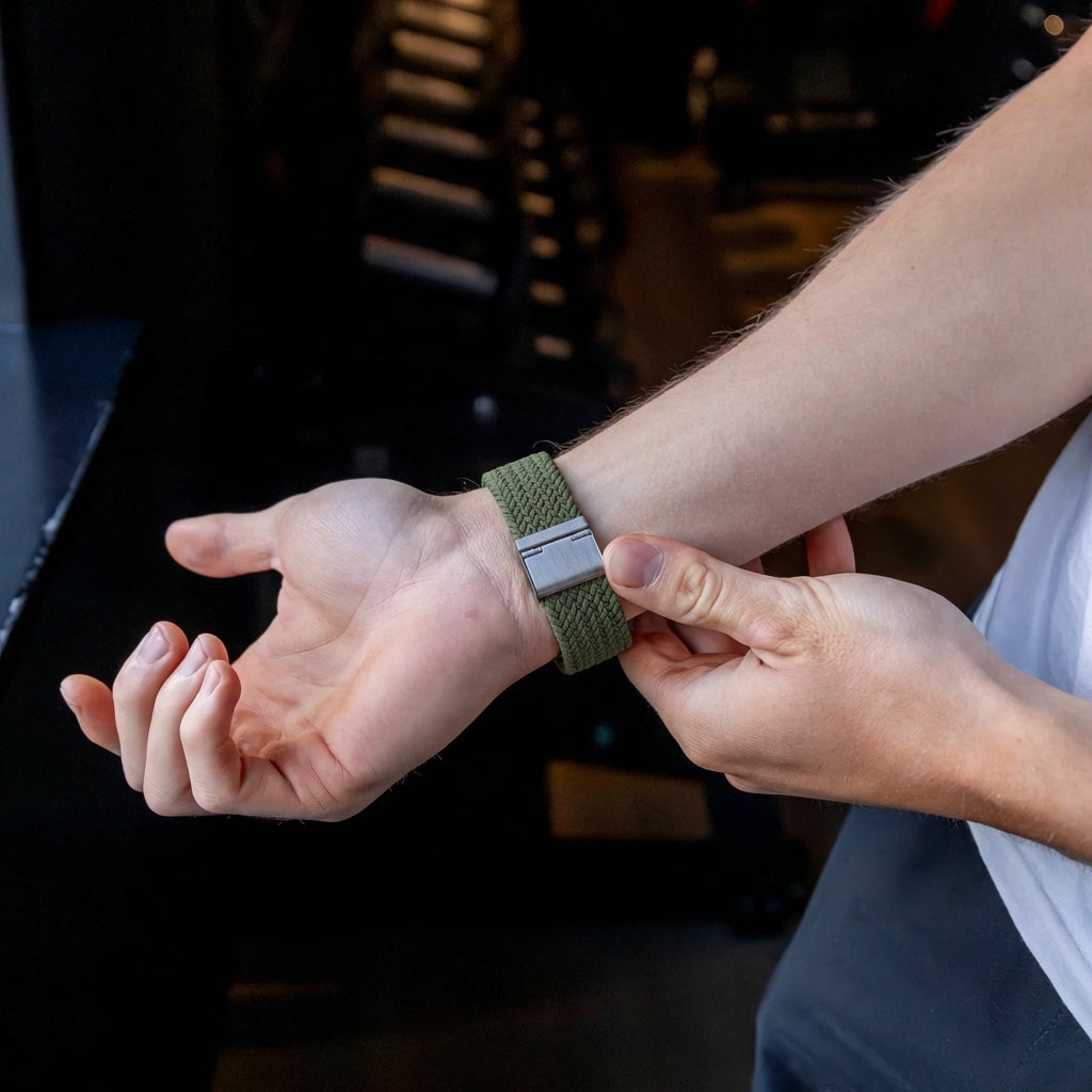 Samsung Galaxy Watch Ultra 2 gevlochten bandje (olijfgroen)