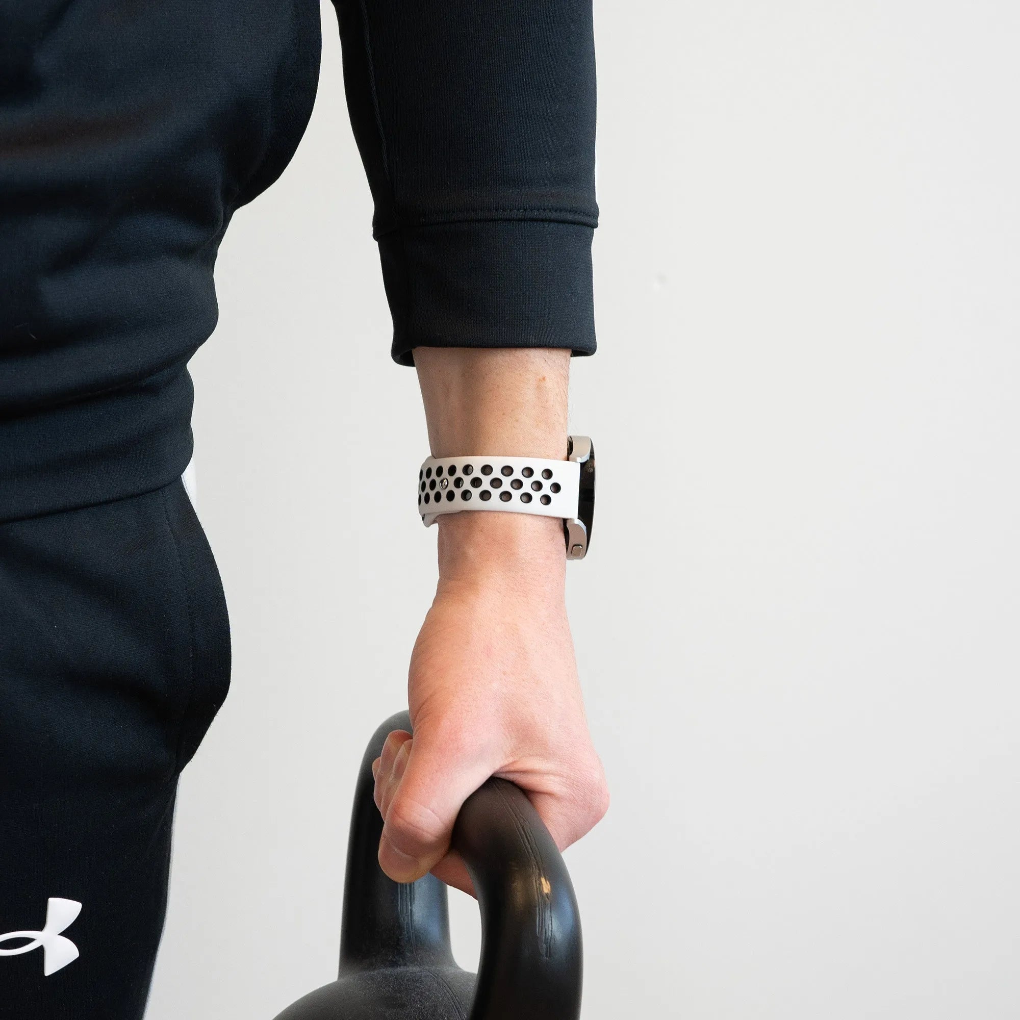 Bandz Coros Pace 2 sport band 'Deluxe' (wit/zwart)