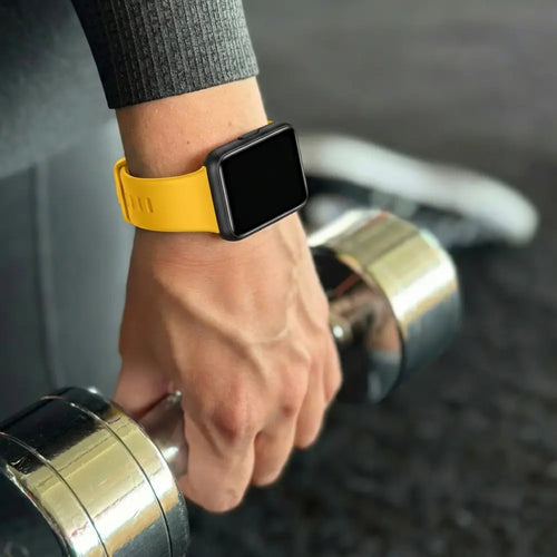 Silicone Strap, yellow, lifestyle photo