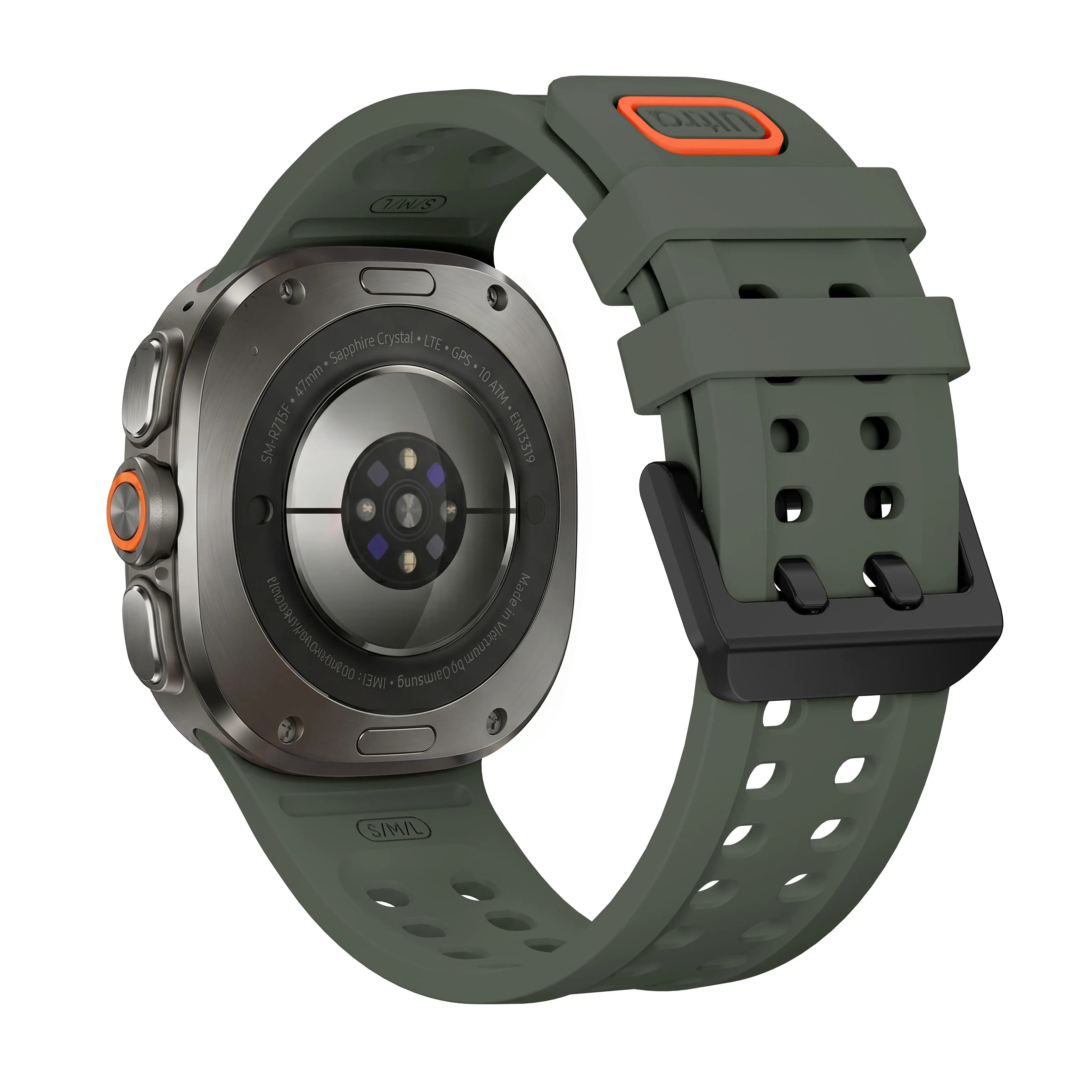 Samsung Galaxy Watch Ultra 2 siliconen bandje (donkergroen)