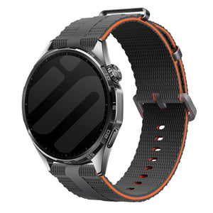 Coros Pace 2 Silicone Active Strap (Dark Grey/Orange)