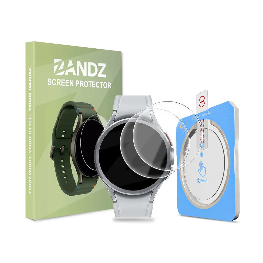 Bandz Samsung Galaxy Watch 6 Classic - 47mm screenprotector met One-Click Tool