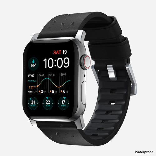 Nomad Active Pro Apple Watch hybride bandje (zwart/zilver)