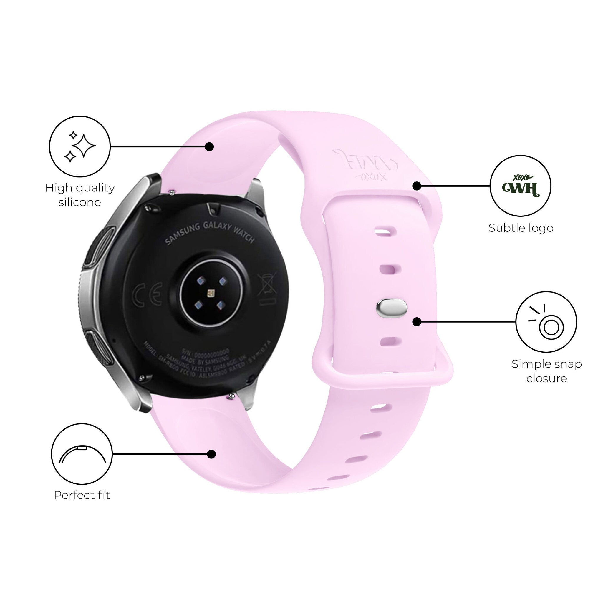 xoxo Wildhearts Amazfit GTR 2 siliconen bandje (roze)
