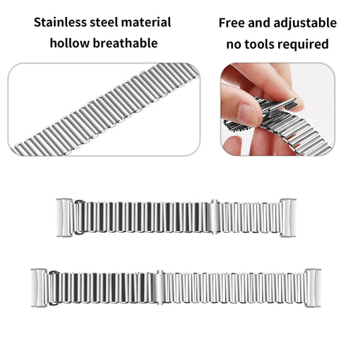 Steel Loop Strap, silver, infographic (USP banner)