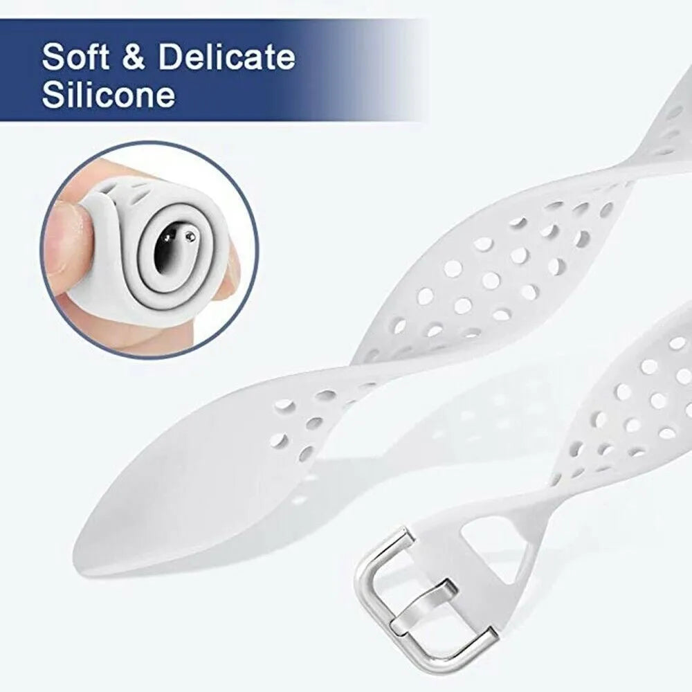 Breathable Silicone Strap, white, promotional banner