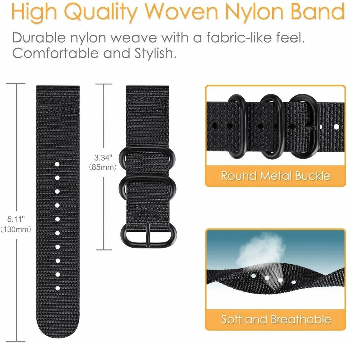 Nylon Buckle Strap, black, promotional banner