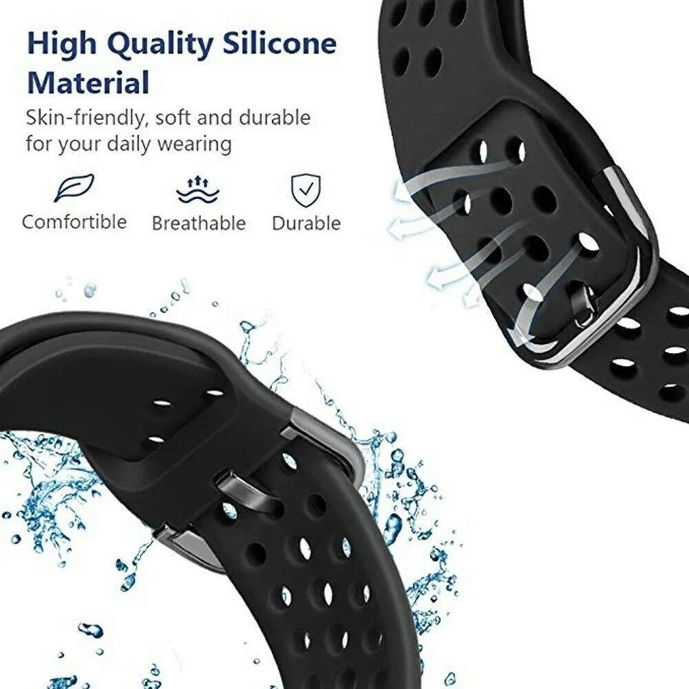 Breathable Silicone Strap, black, promotional banner
