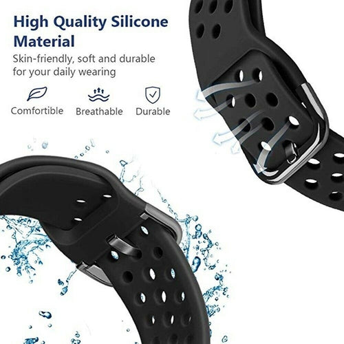 Breathable Silicone Strap, black, promotional banner