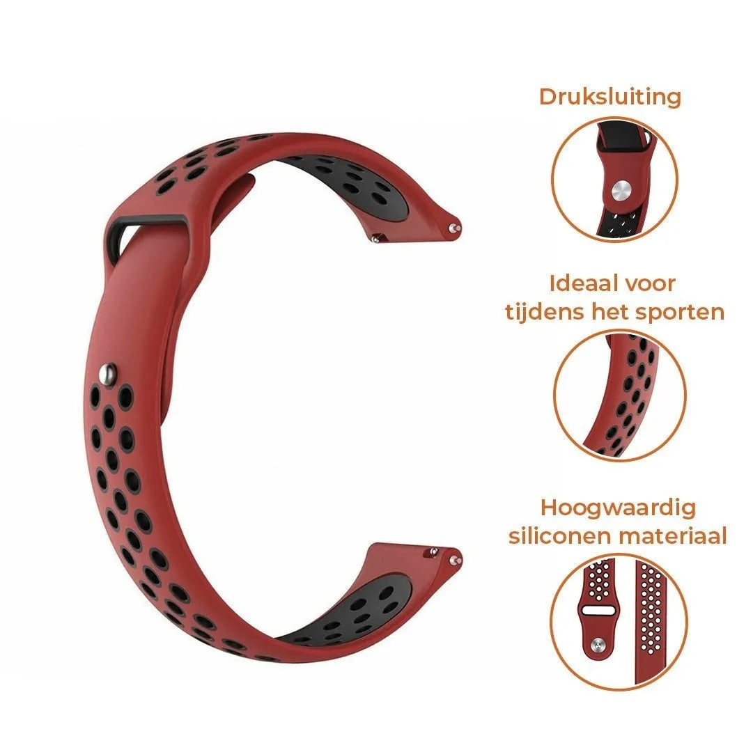 Silicone Sport Strap, red/black, promotional banner