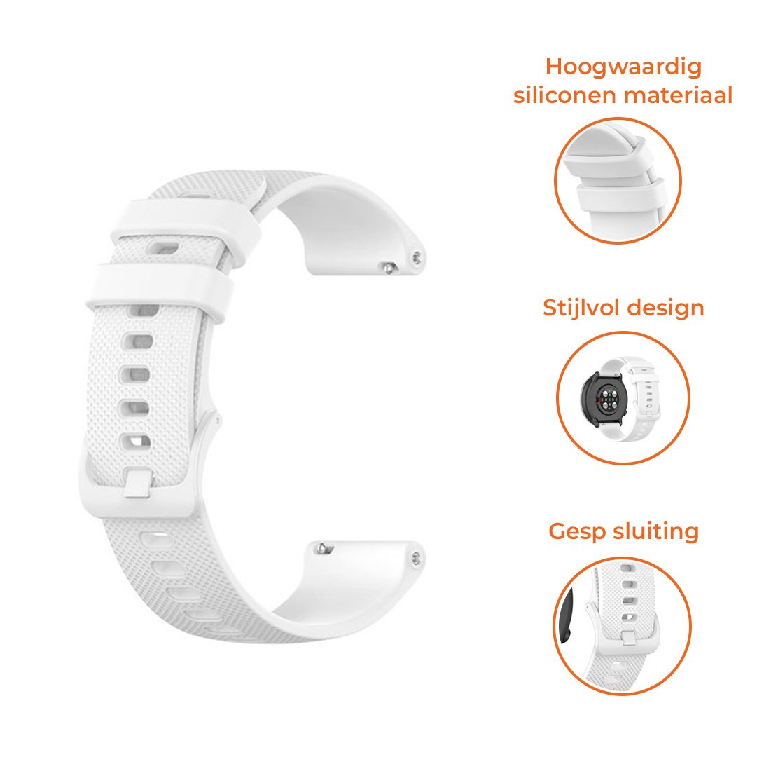 Polar Vantage M3 luxe siliconen bandje (wit)