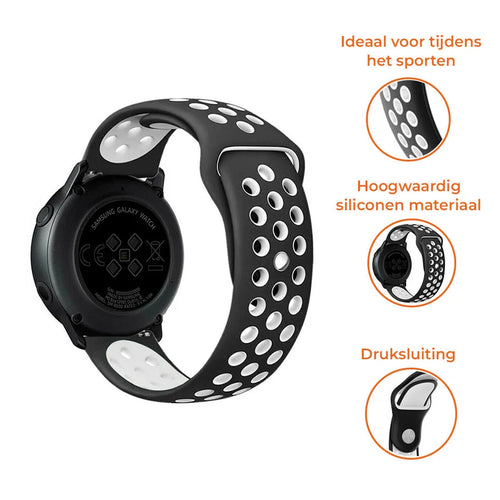 Silicone Sport Strap, black/white, promotional banner
