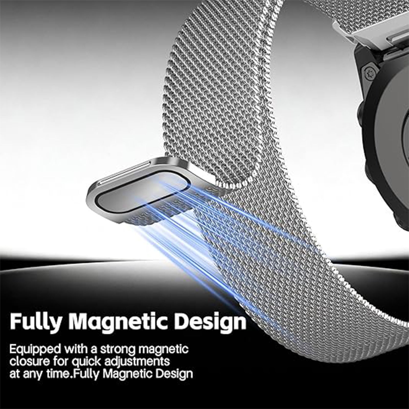 Garmin Descent MK2s premium Milanese band (zilver)