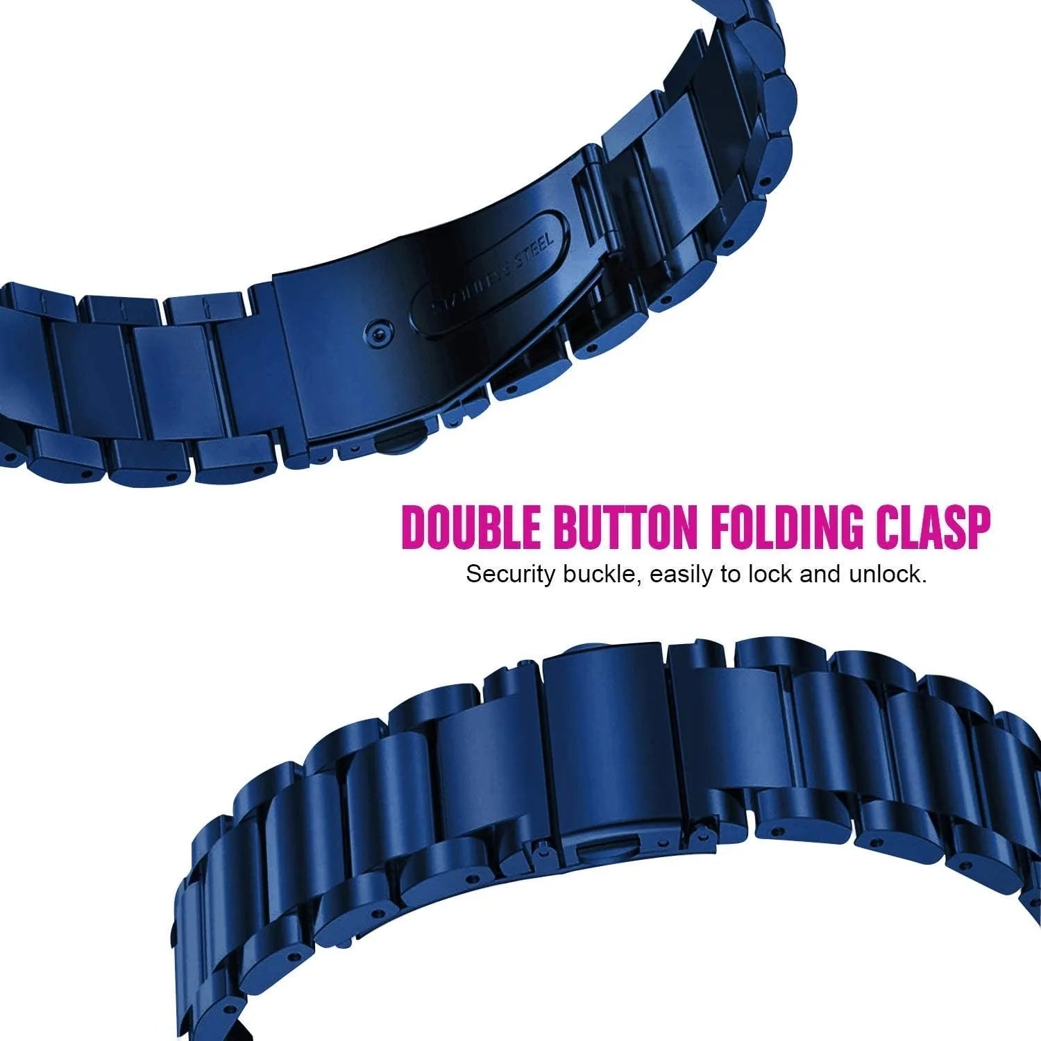 Oppo Watch S stalen band (blauw)