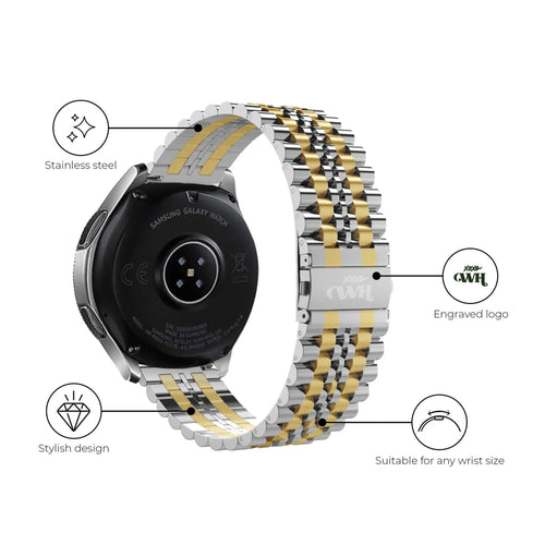 xoxo Wildhearts Fossil Gen 5e 44mm Steel Strap (Silver/Gold)