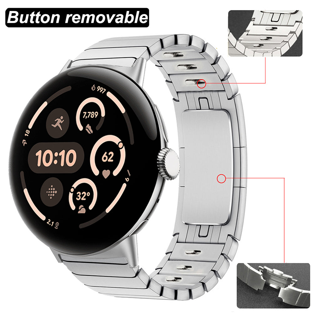 Google Pixel Watch 4 - 45mm luxe metalen band (zwart)