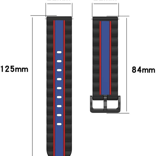 OnePlus Watch 4 - 47mm special edition band (zwart/blauw)