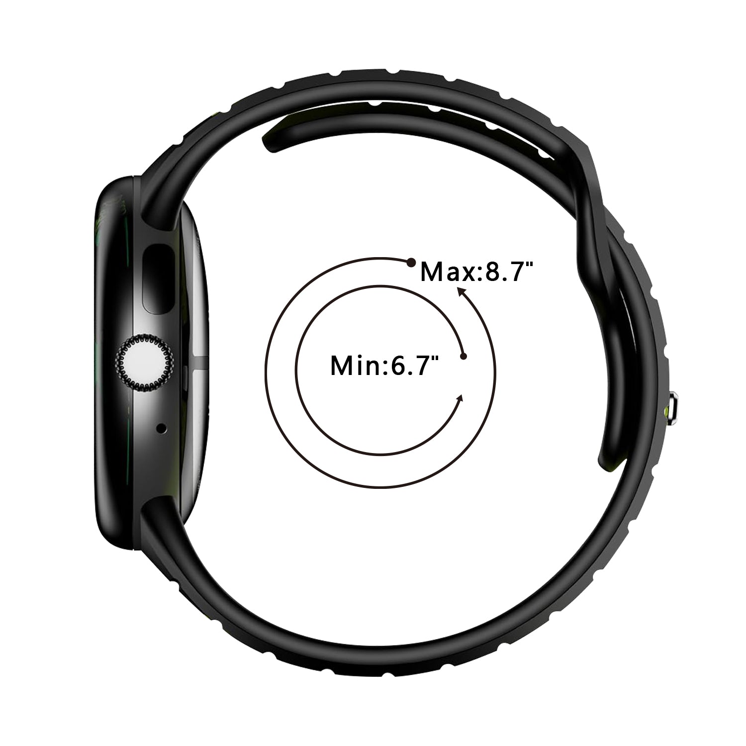 Google Pixel Watch 3 - 45mm sport duo band (zwart)