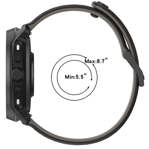 Xiaomi Mi Watch striped silicone band (zwart)