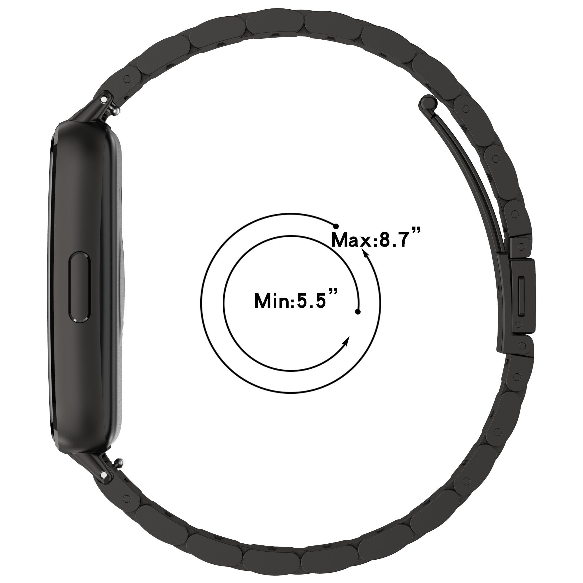 Huawei Band 11 stalen band (zwart)